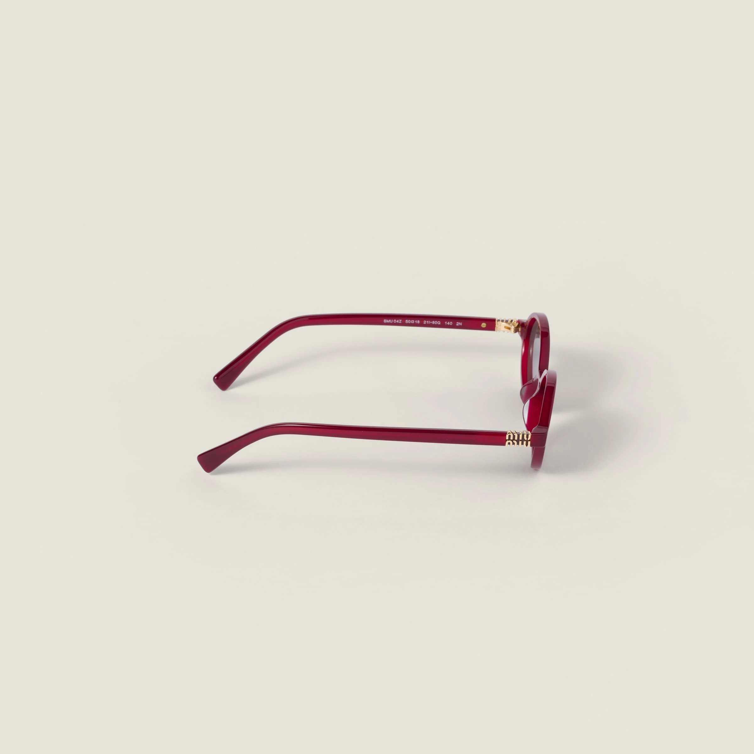 0MU04ZS Sunglasses - Opal Burgundy/Dark Grey - Image 3