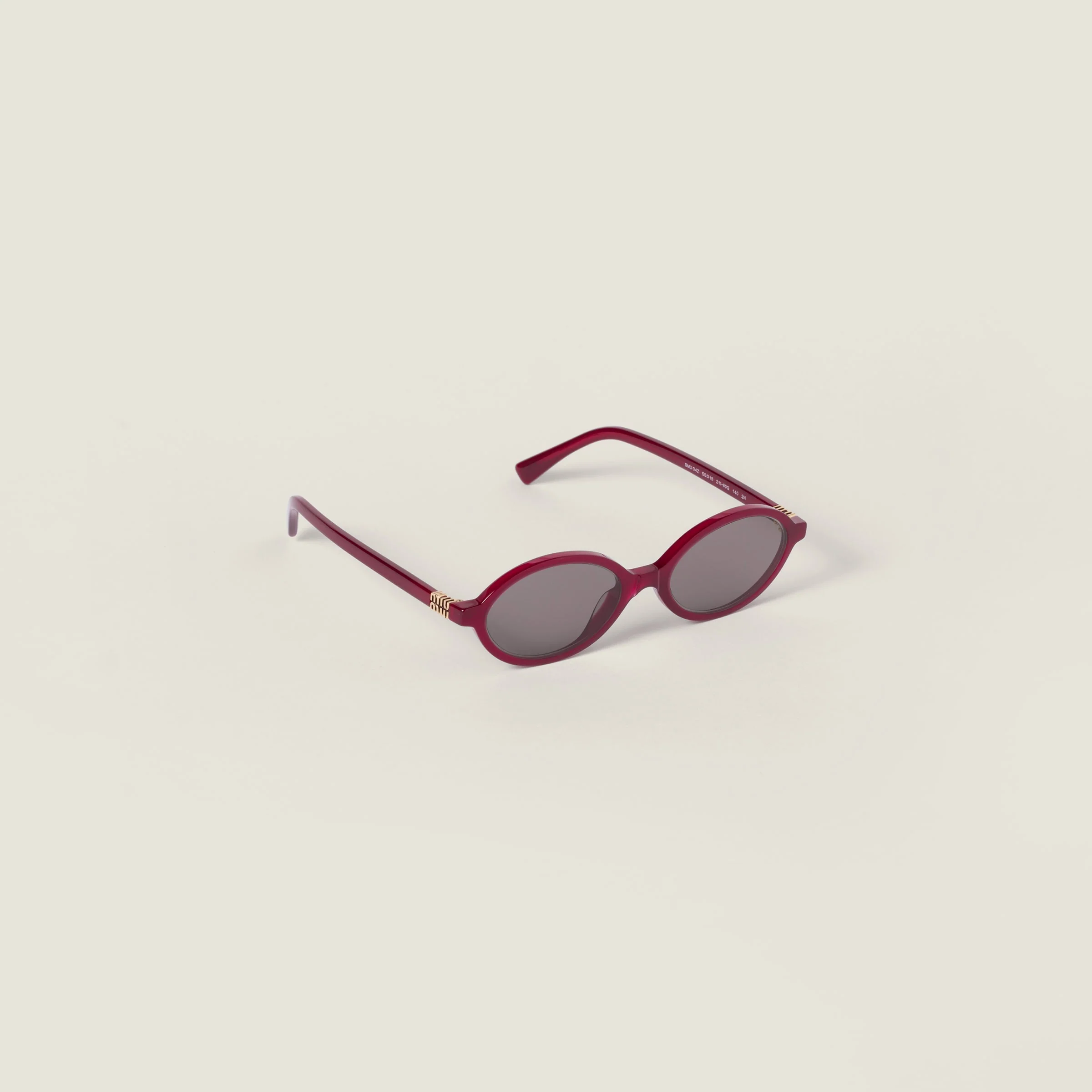 0MU04ZS Sunglasses - Opal Burgundy/Dark Grey - Image 4