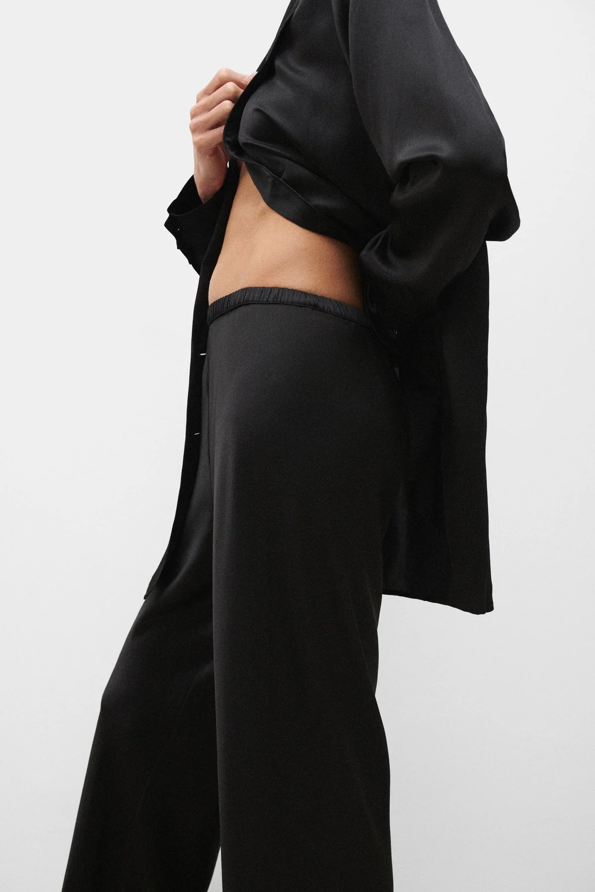 Bias Cut Pants - Black - Image 3