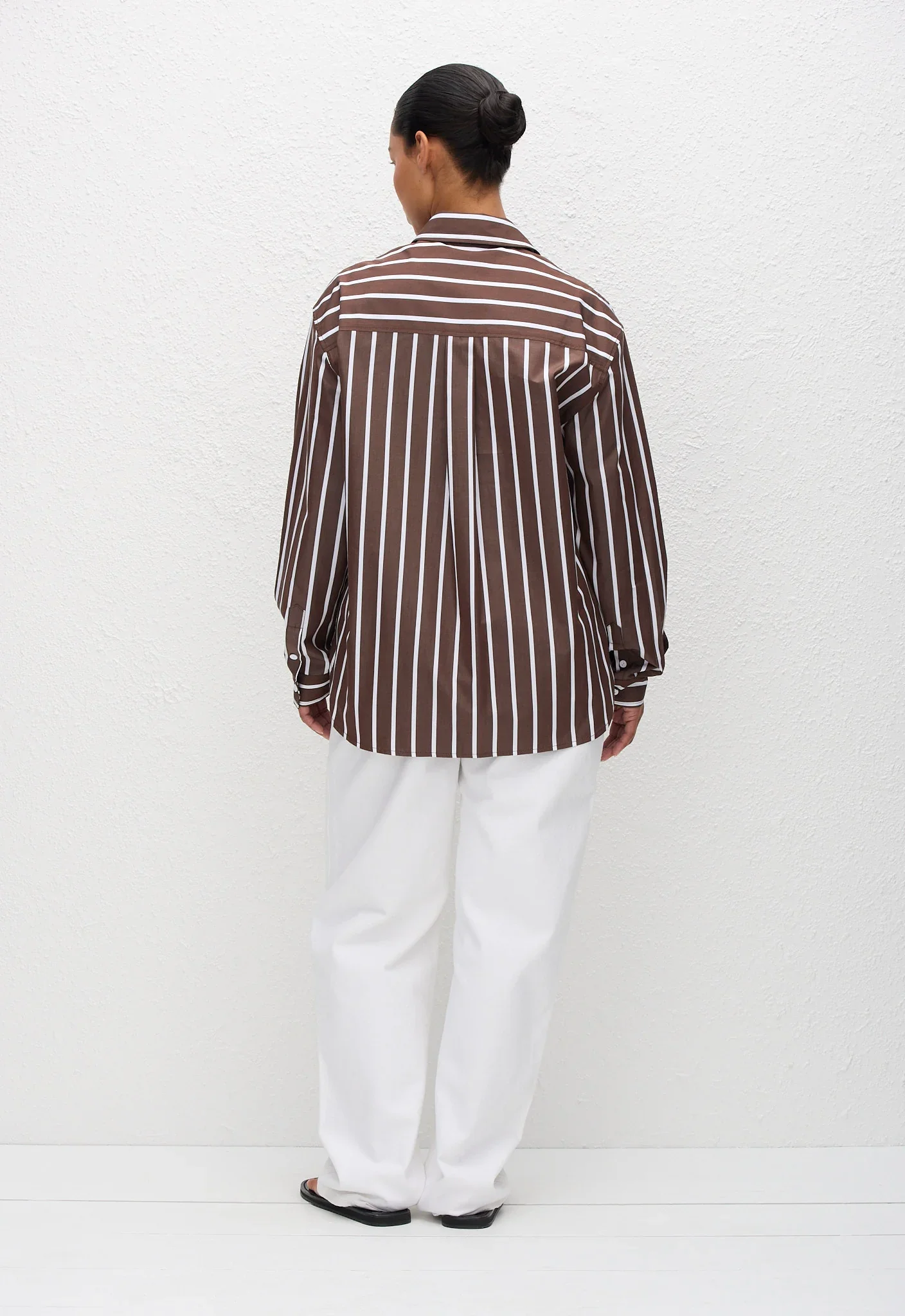 Classic Stripe Shirt - Chocolate Stripe - Image 4