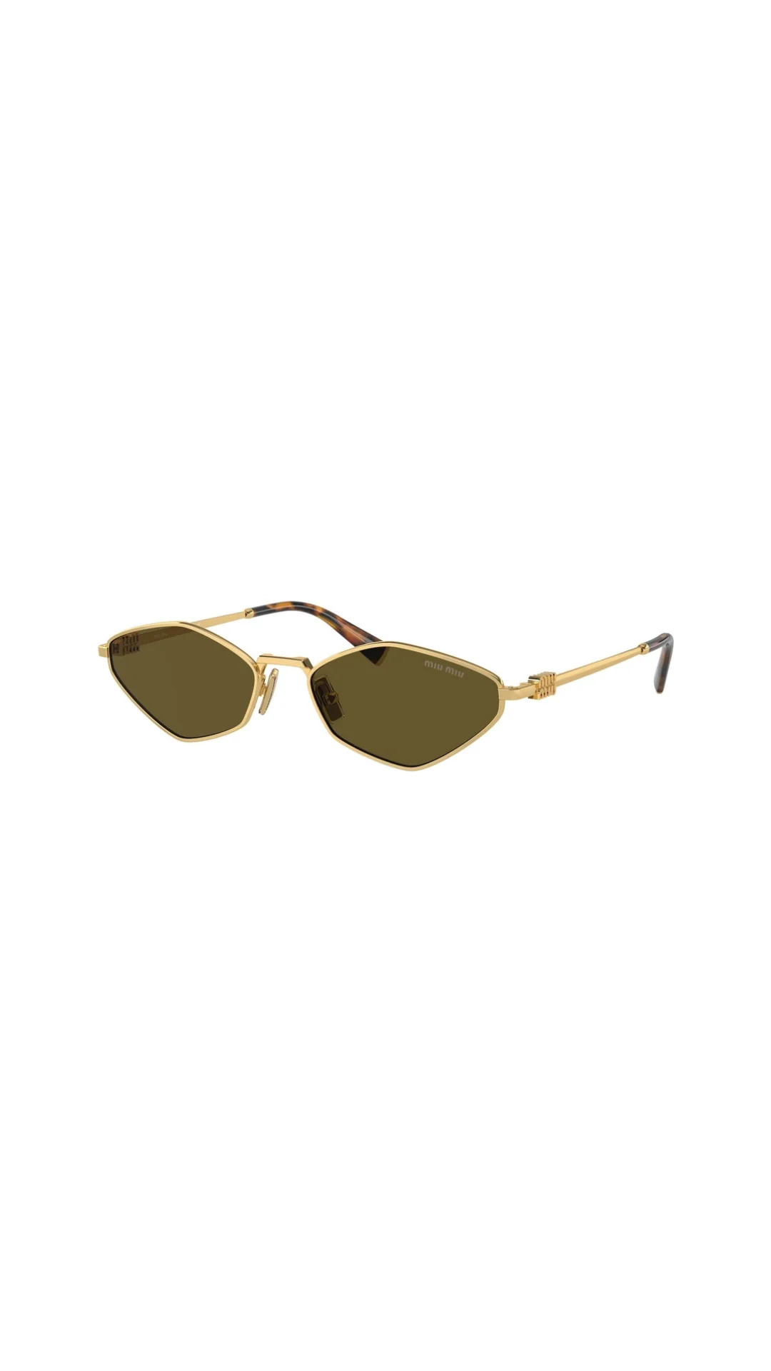 0MU 56ZS Sunglasses - Gold W/Dark Brown - Image 3