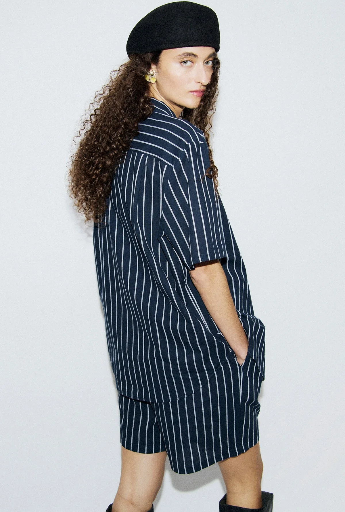 Cotton Boxer Short - Egret Stripe - Image 3