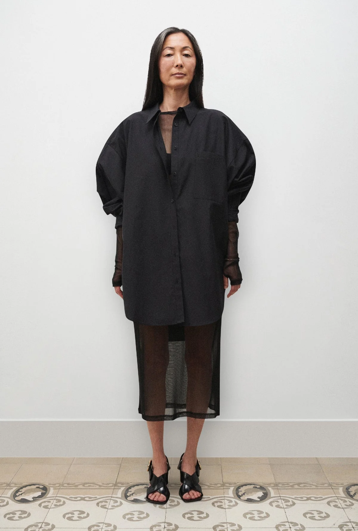 Mesh Skirt - Black - Image 4