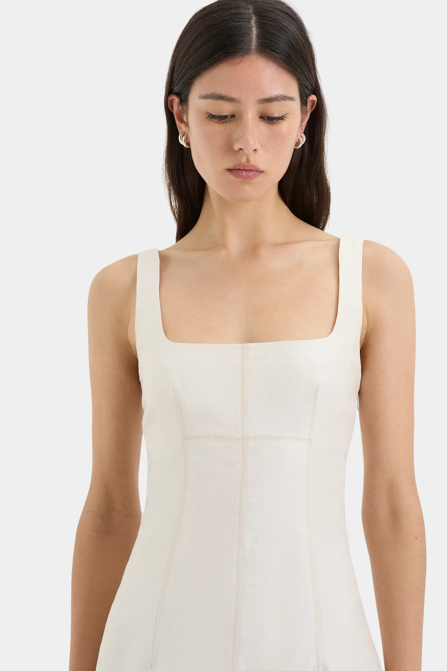 Emilia Corset Mini Dress - Natural - Image 3