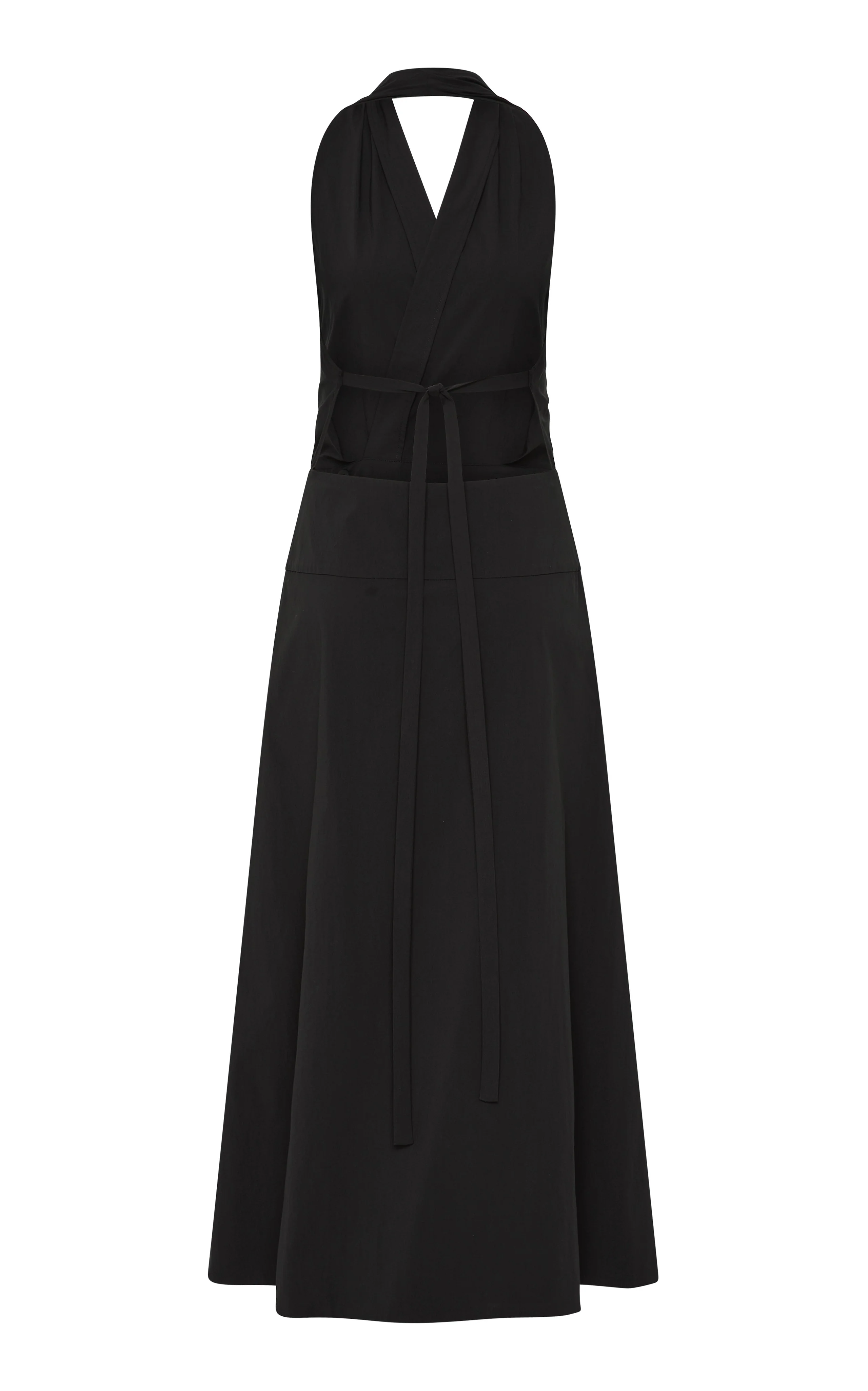 Halter Wrap Dress - Black - Image 6