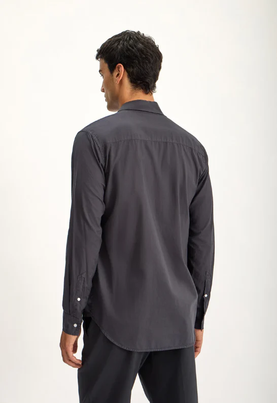 Folded Collar Shirt - Blacken - Image 4