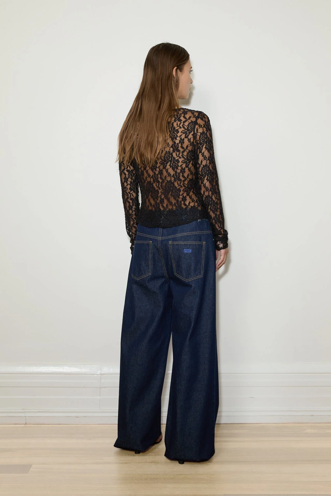 Asymmetric Lace Top - Black - Image 3