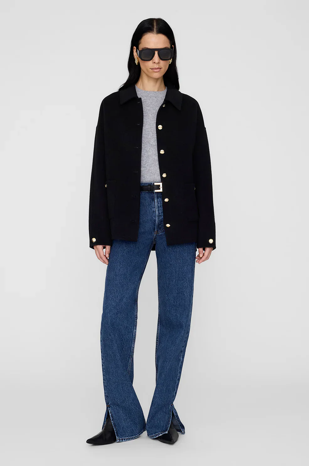 Luca Jacket - Black Cashmere Blend - Image 4