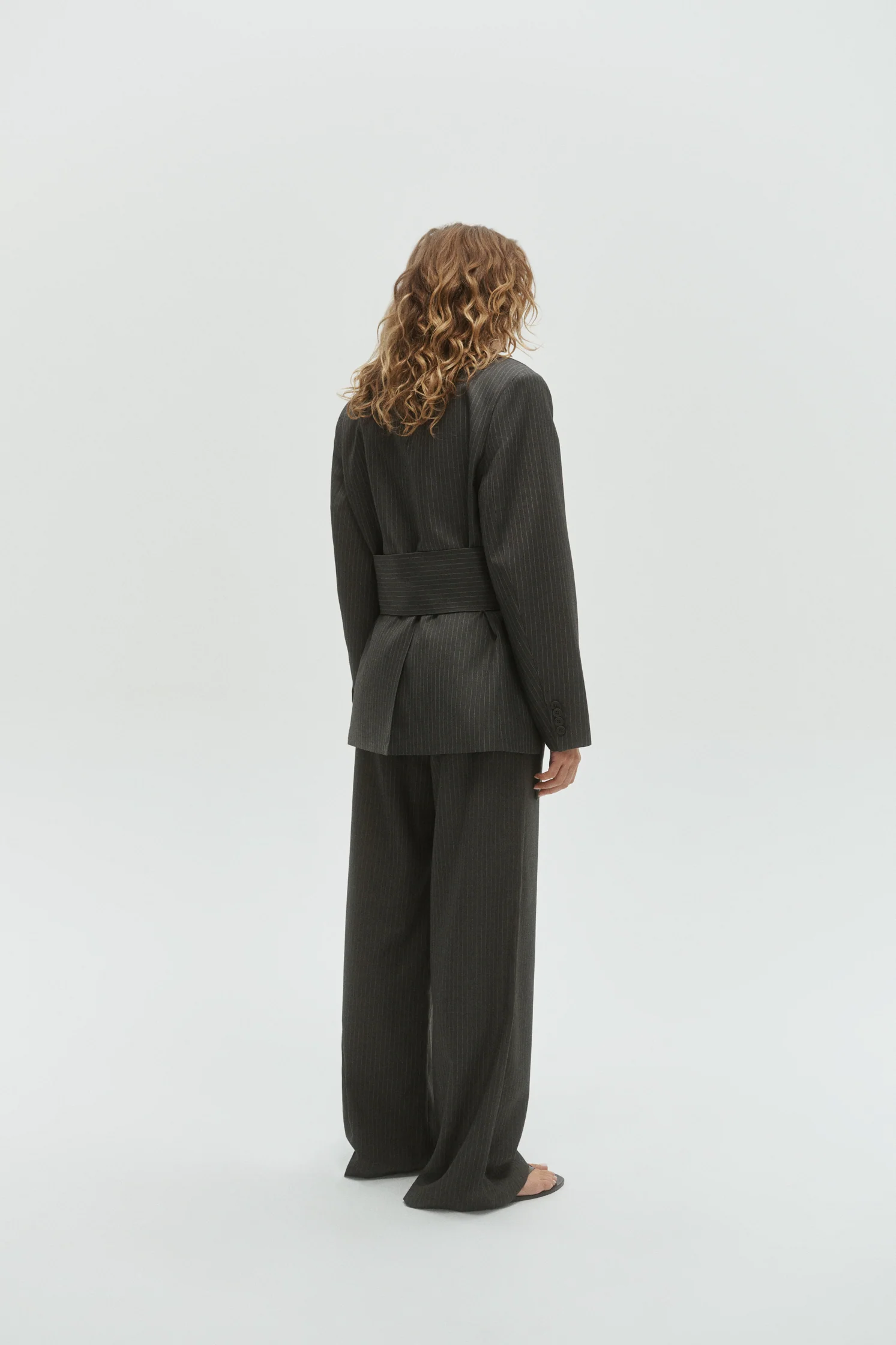 Margot Blazer - Grey Pinstripe - Image 4