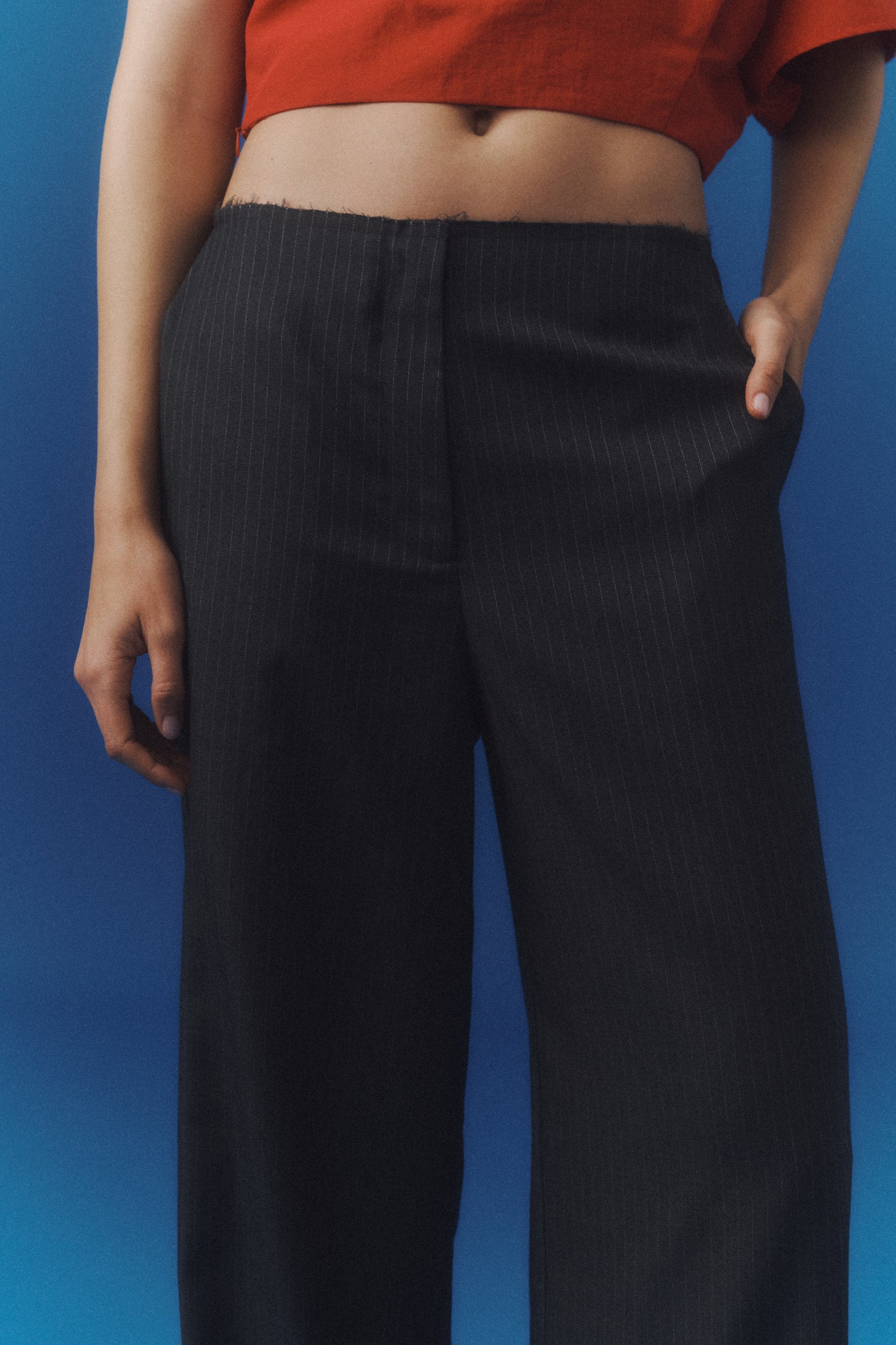 Margot Pant - Grey Pinstripe - Image 5