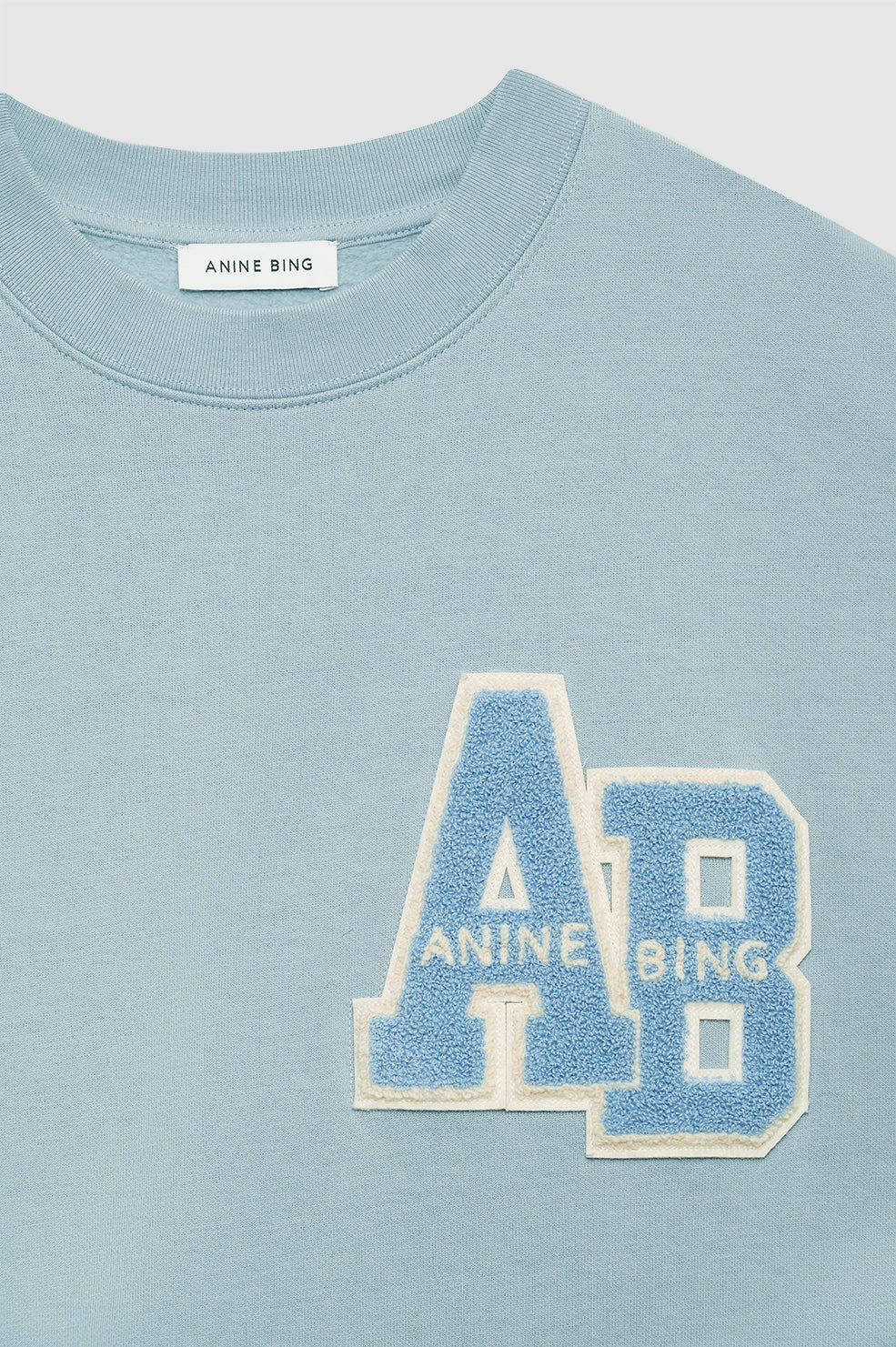 Miles Oversized Sweatshirt Letterman - Pastel Blue - Image 4
