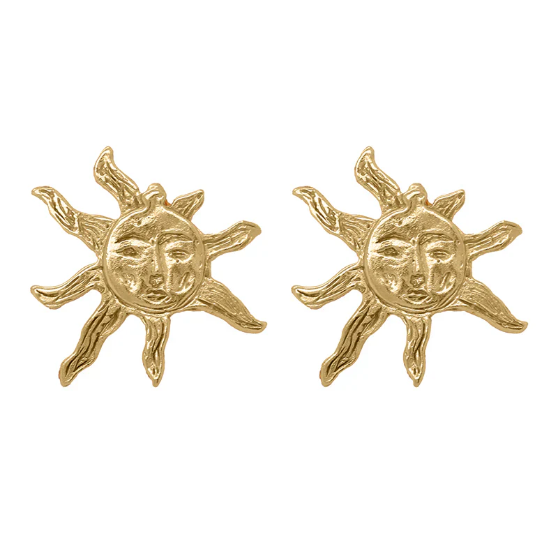 Mini Apollo Sun Earrings - 18K Gold Plated - Image 3