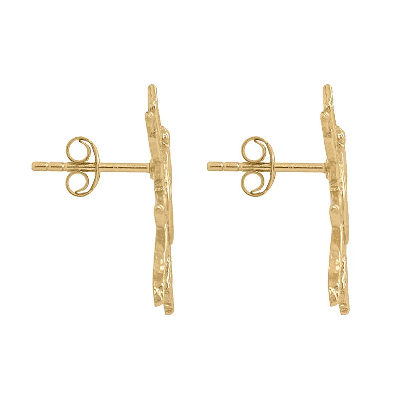 Mini Apollo Sun Earrings - 18K Gold Plated - Image 4
