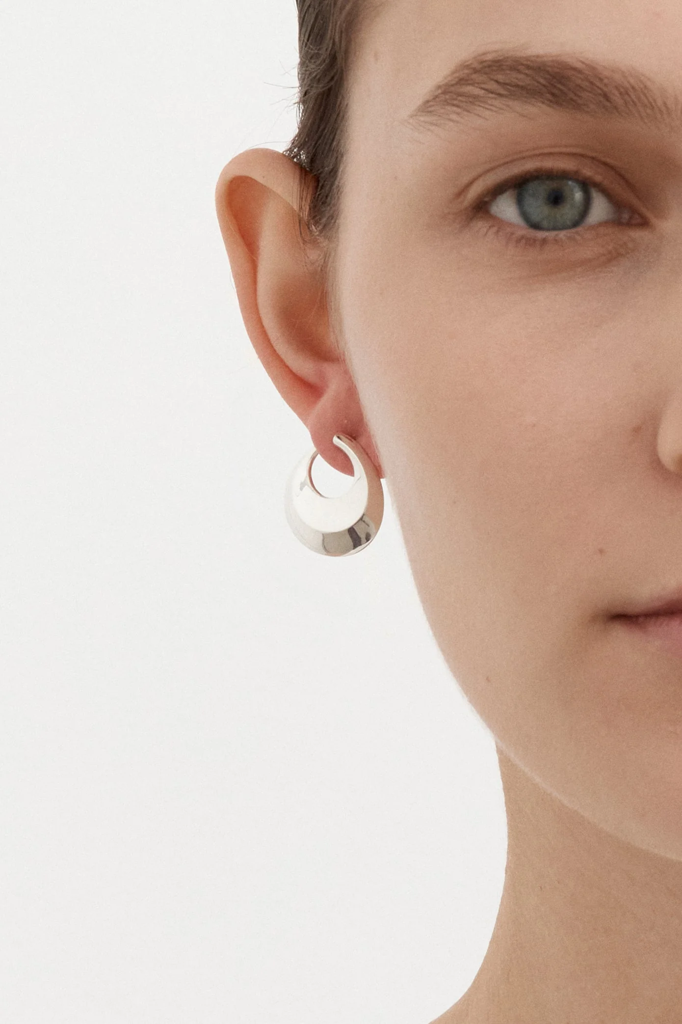 Open Earrings - Silver - Image 3