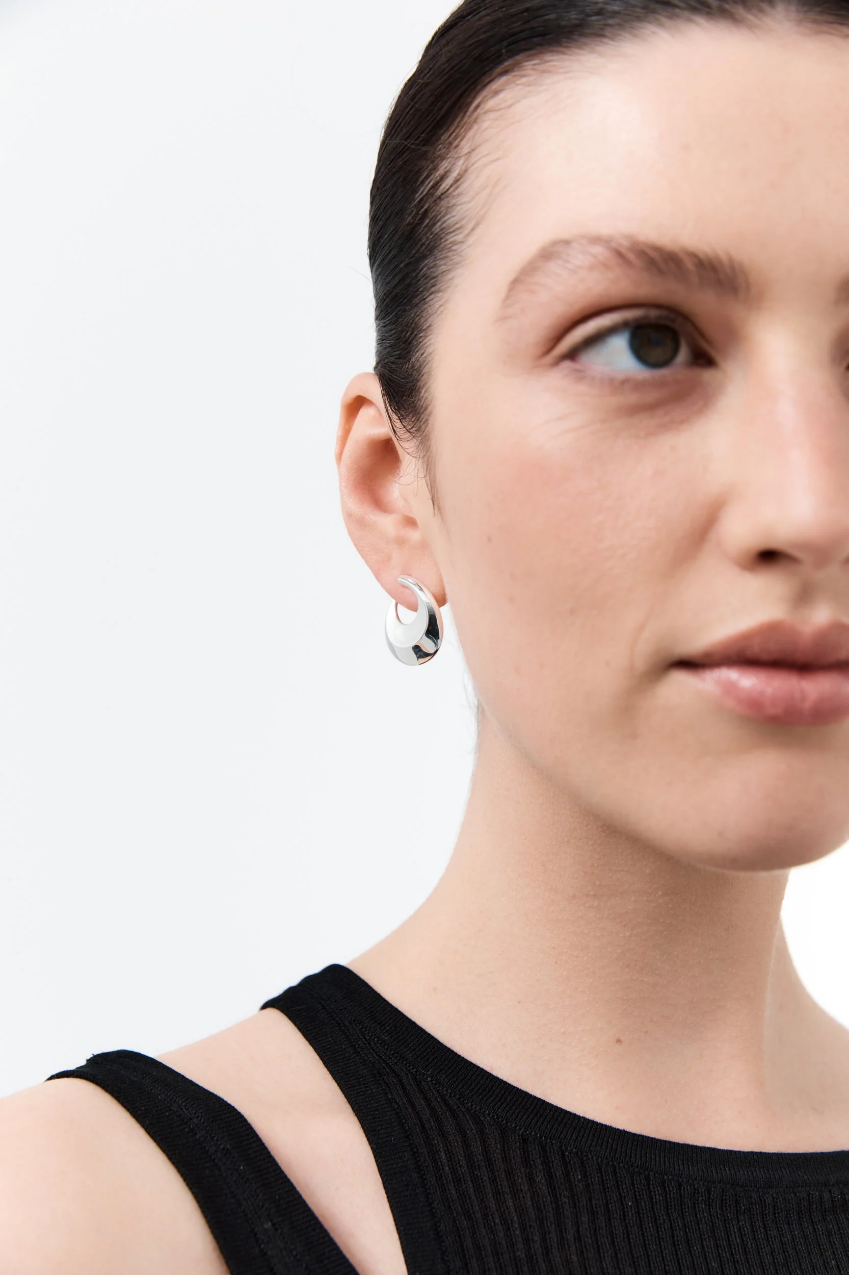 Open Earrings - Silver - Image 4