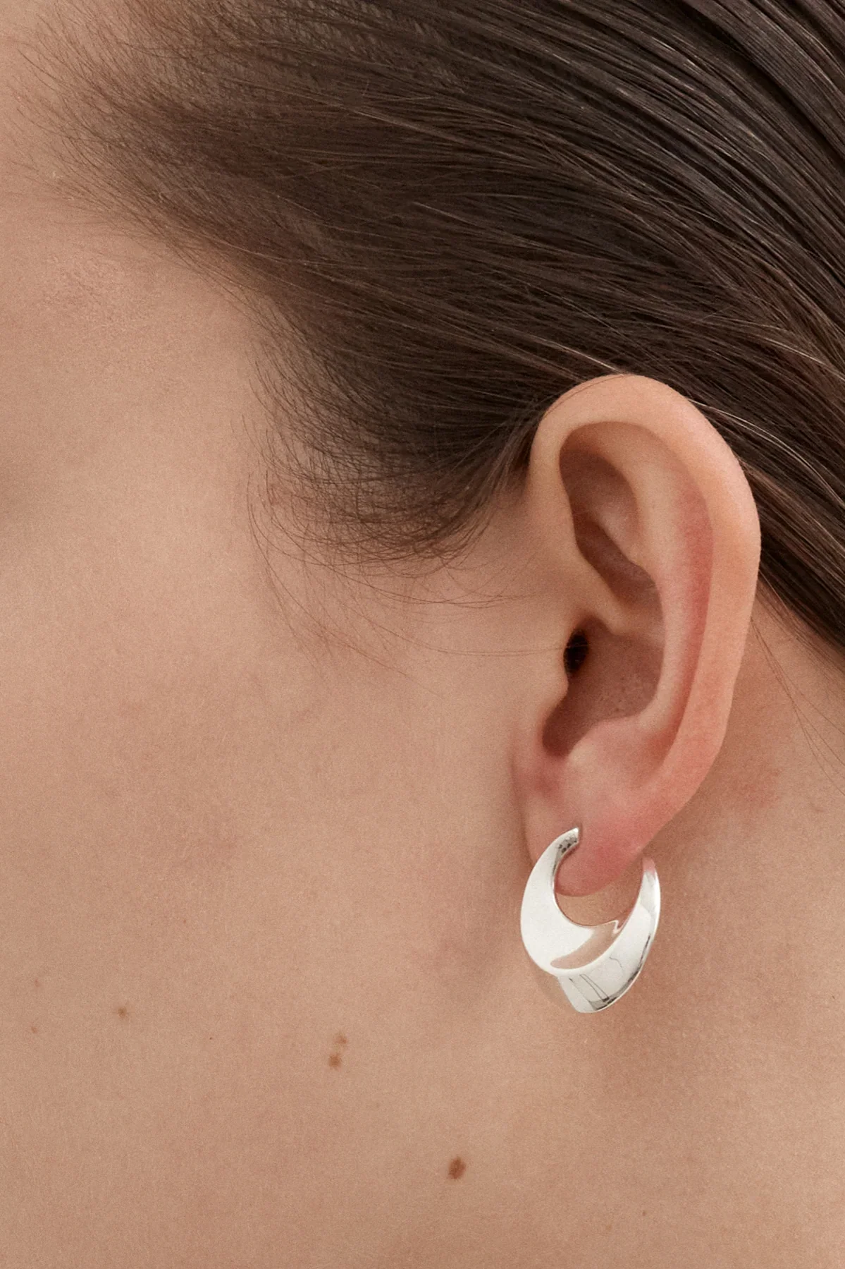 Open Earrings - Silver - Image 5