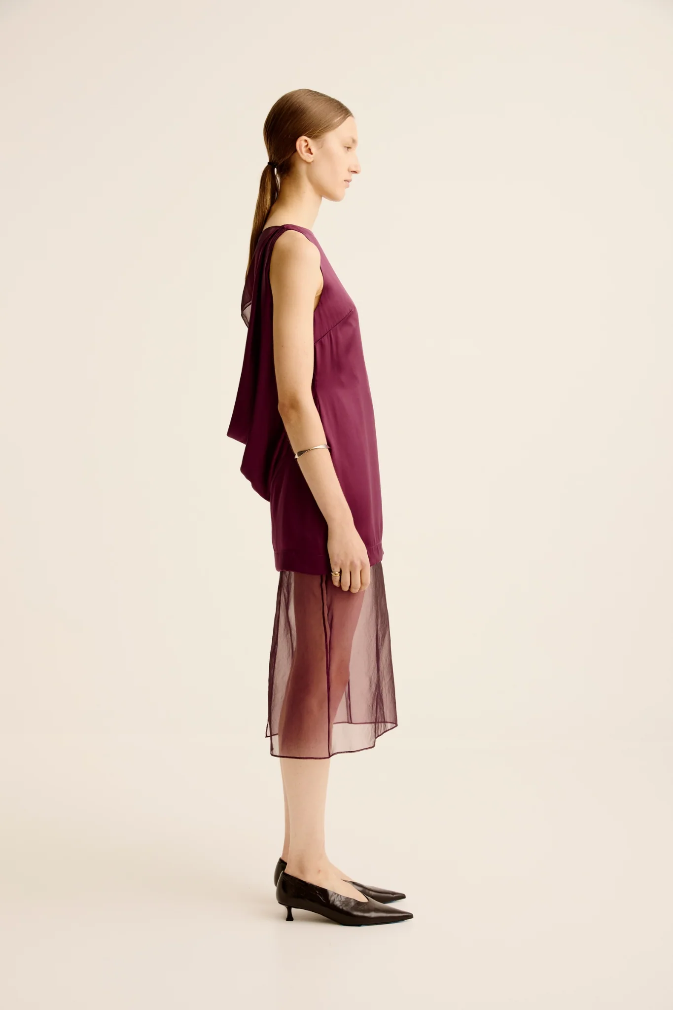 Rio Cowl Dress - Shiraz - Image 4