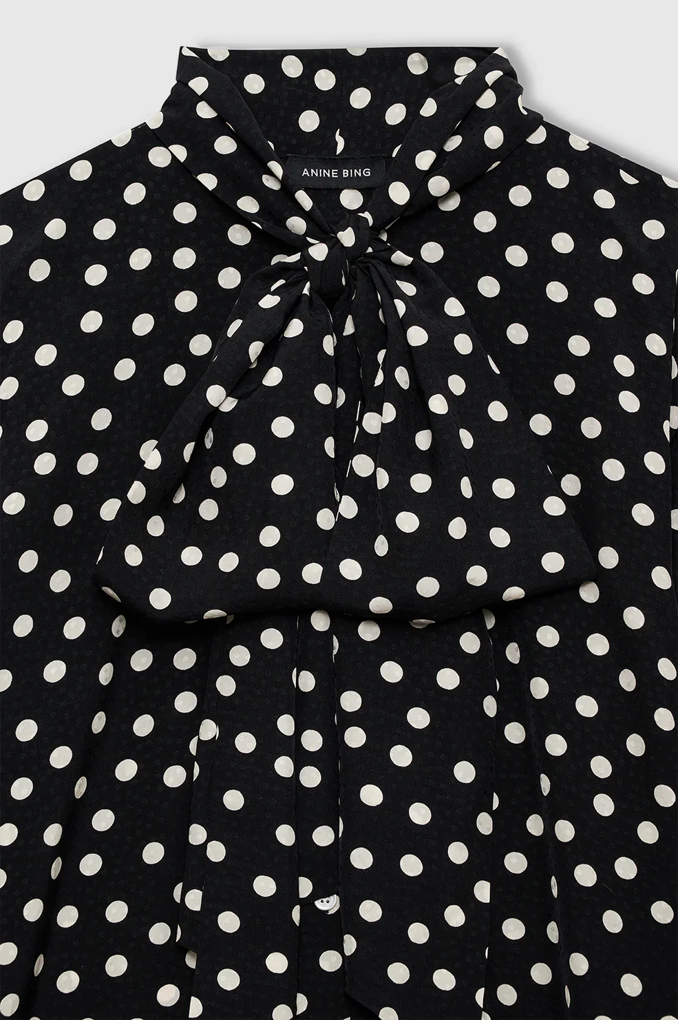 Ruby Shirt - Black/White Double Dot Jacquard - Image 4