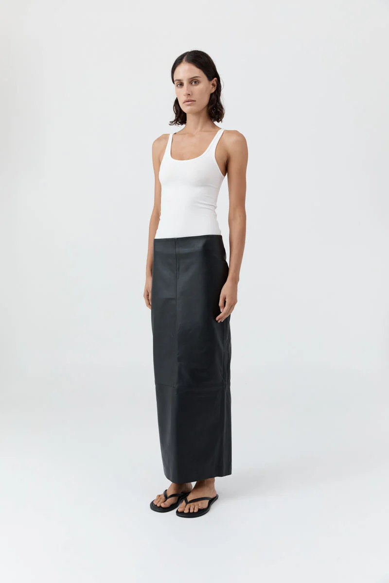 Soft Jersey Slim Scoop Tank - White - Image 3