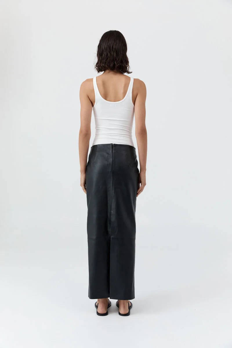Soft Jersey Slim Scoop Tank - White - Image 6