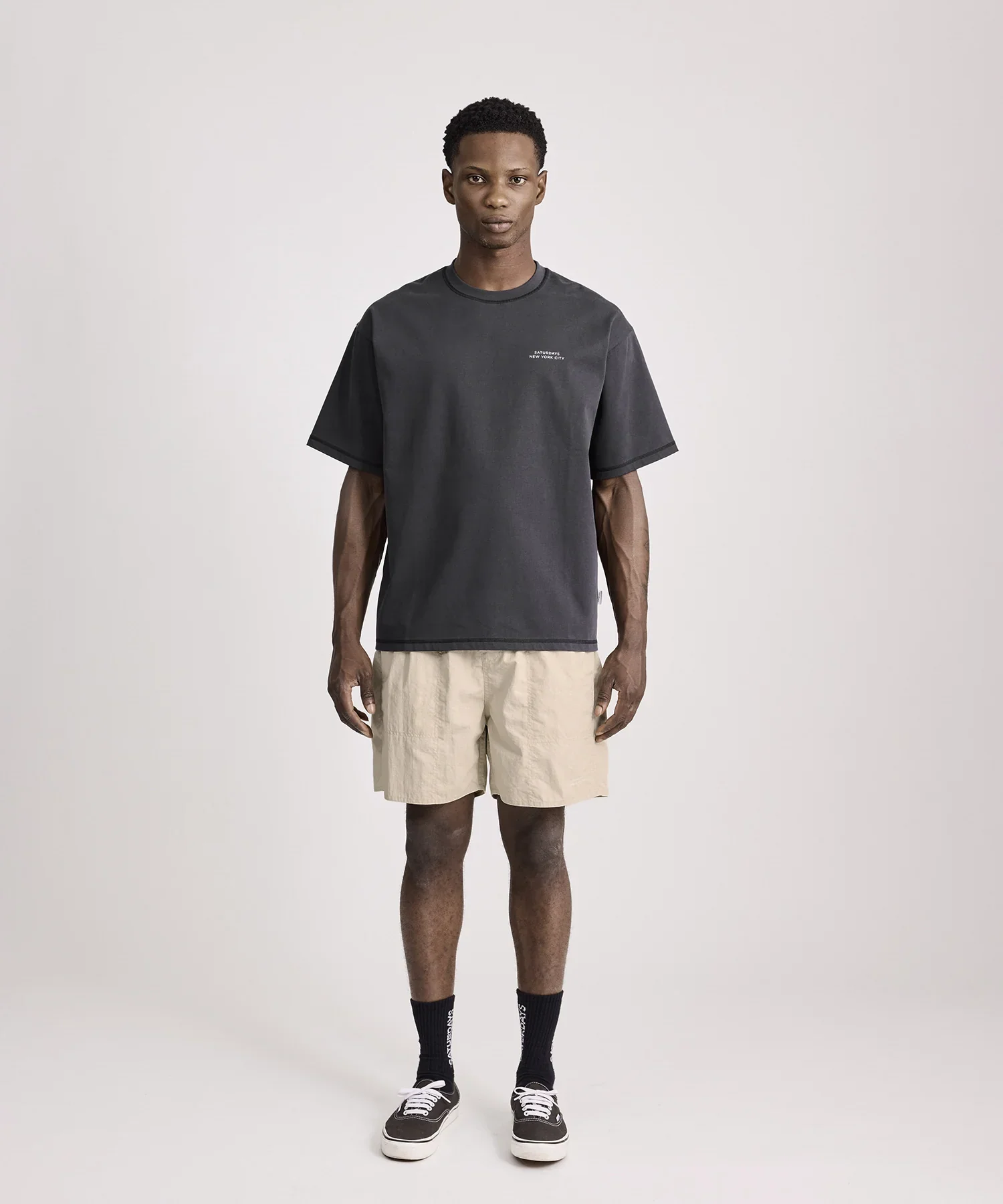 Talley Washed Swim Short - Beige - Image 4