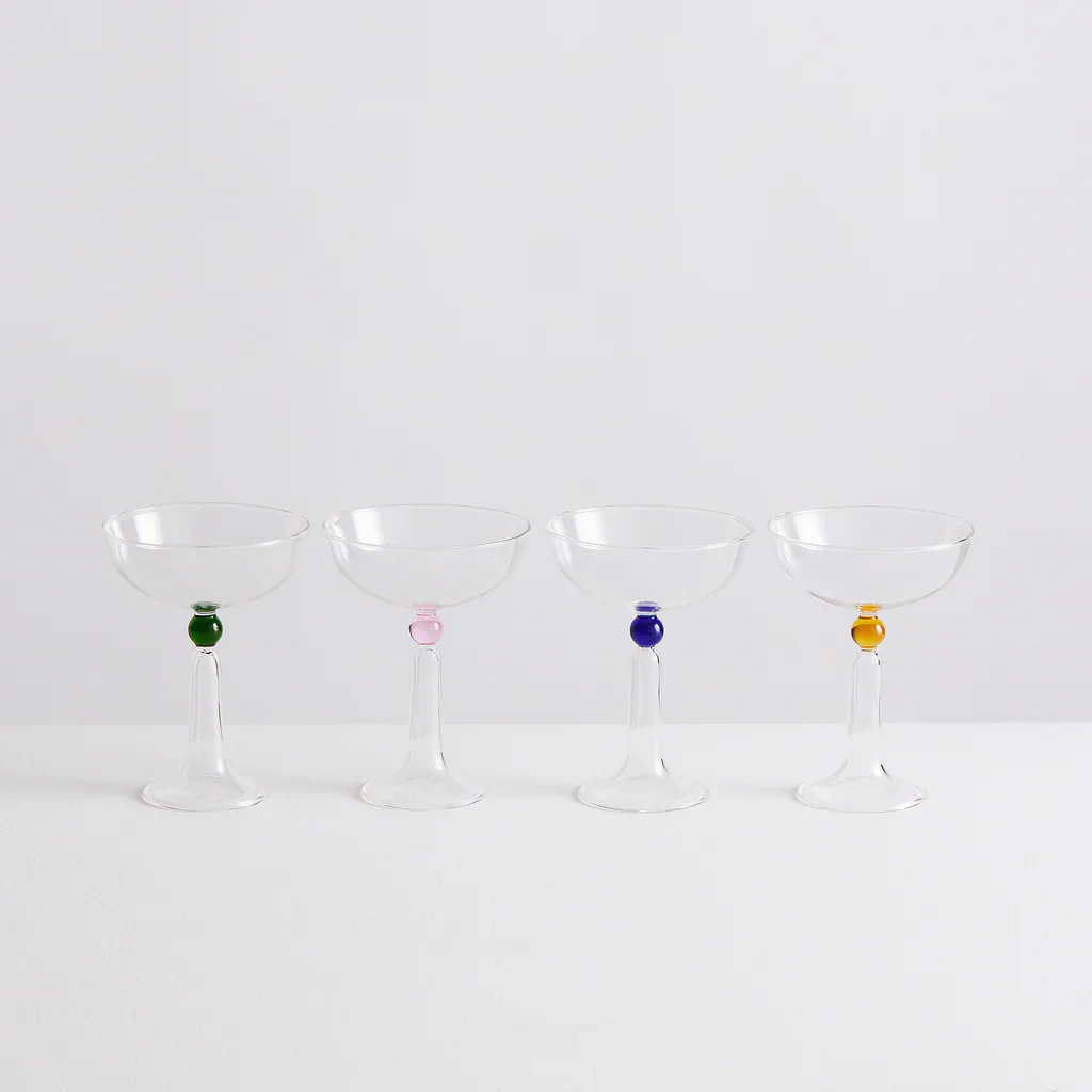 Tassel Champagne Coupes - Set of 4 - Image 3