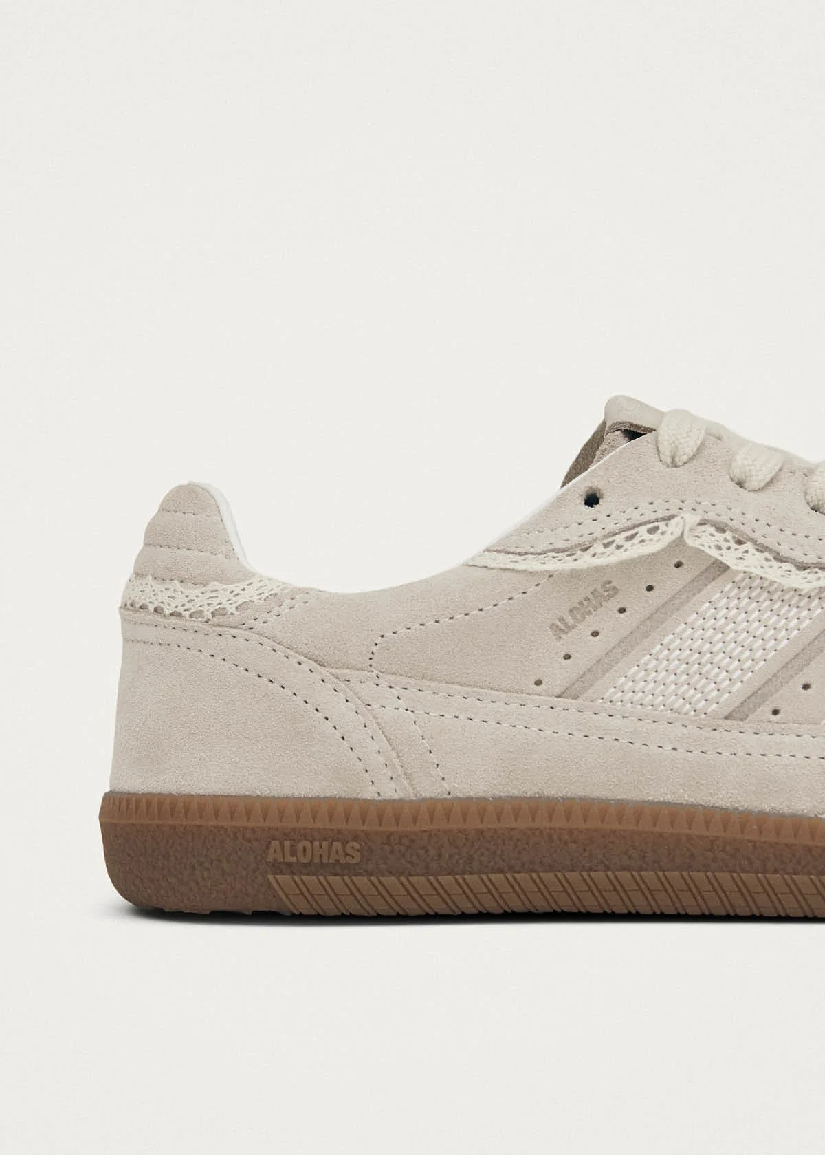 TB.490 Crochet Cream Leather Sneakers - Image 3
