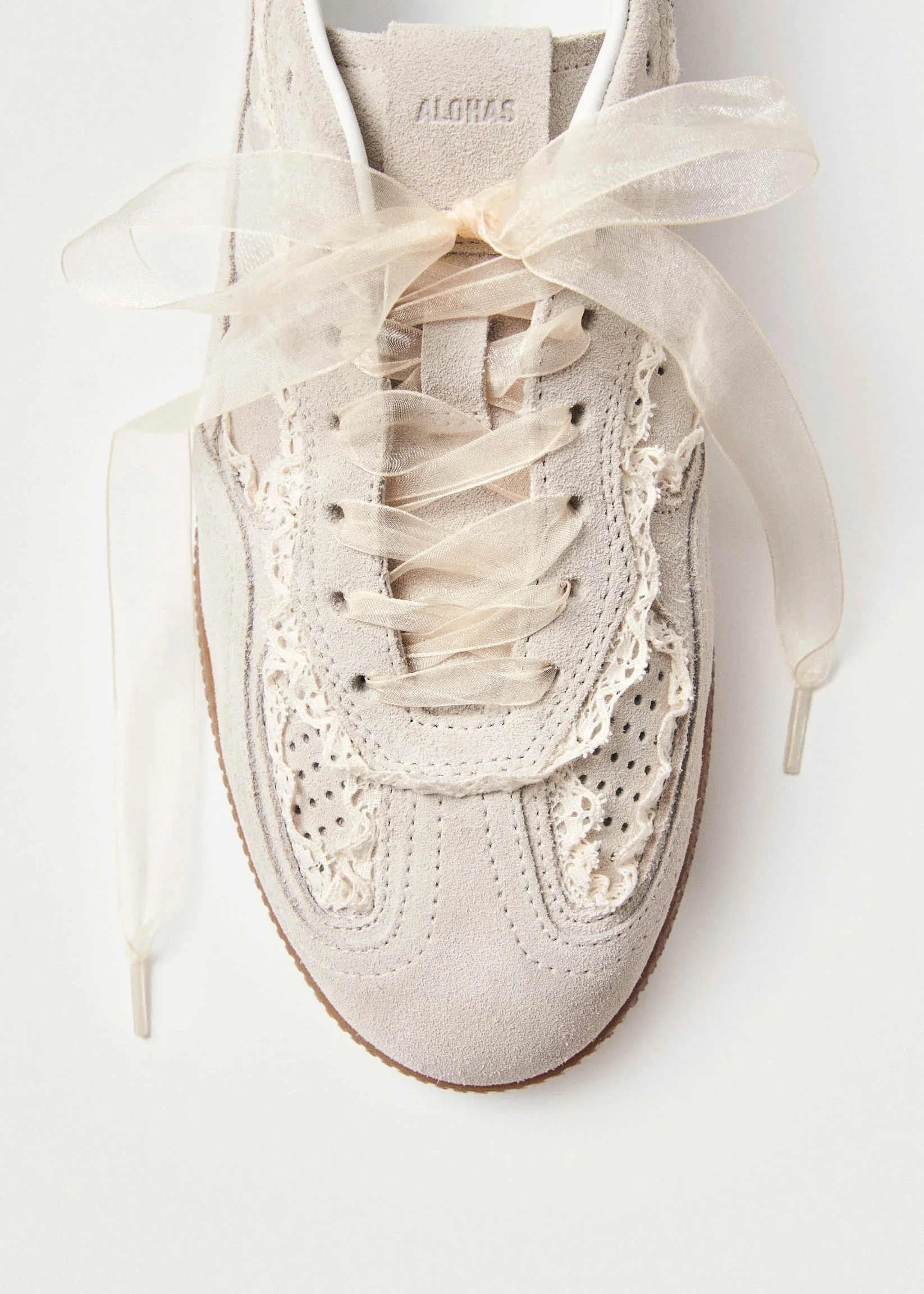 TB.490 Crochet Cream Leather Sneakers - Image 6